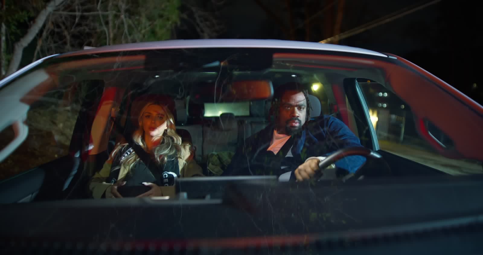 Night driving scene filmed for the CEO Lawyer campaign