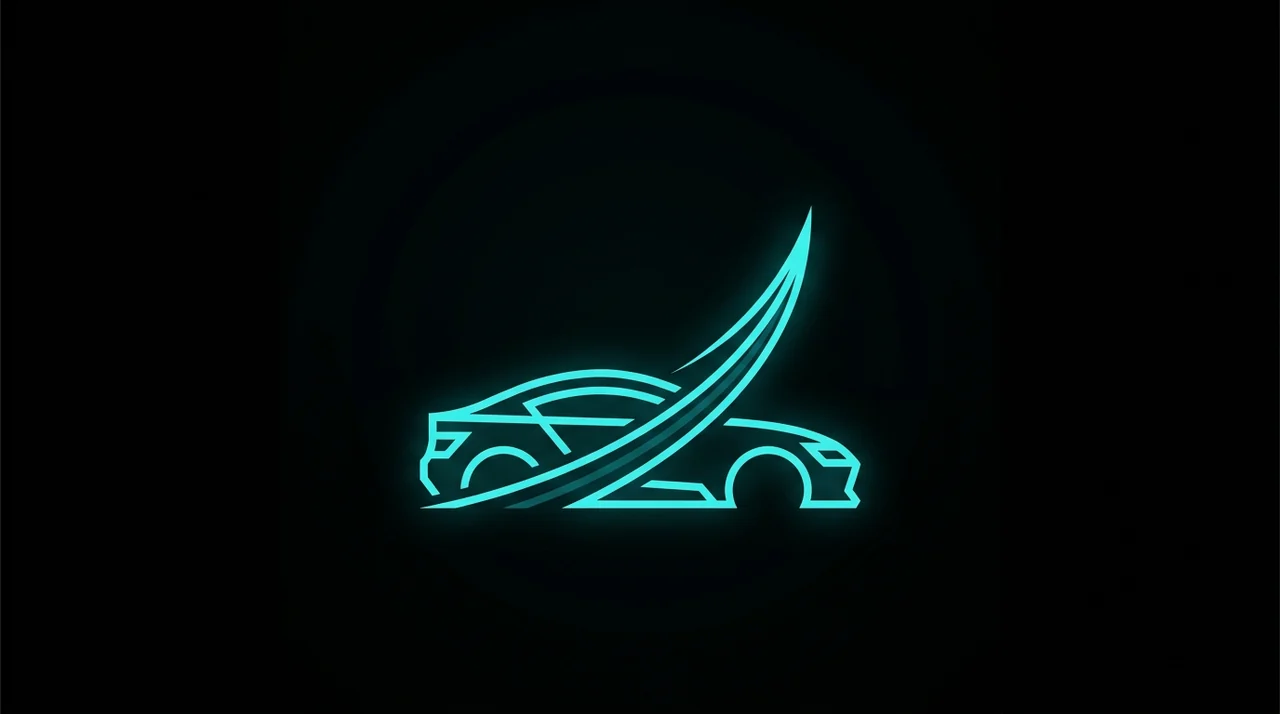 Personal injury emblem: a vehicle silhouette rising into an arc