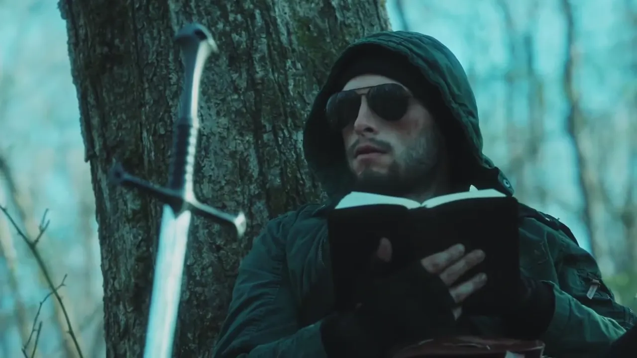 Still from Jordan Wray, His Warrior music video