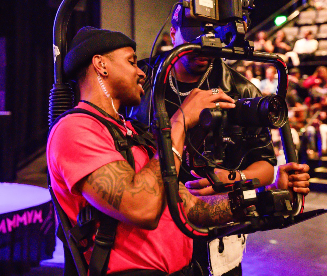 Camera operator covering a live event