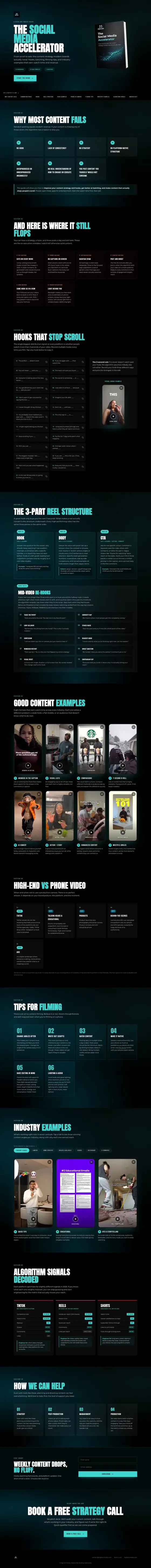 Social Media Accelerator delivery page